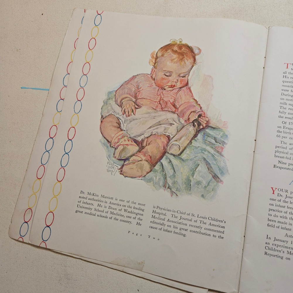 VTG 1930 Pet Milk Company Infant Baby Bottle Feeding Booklet MCM Antique Art USA - Picture 8 of 15